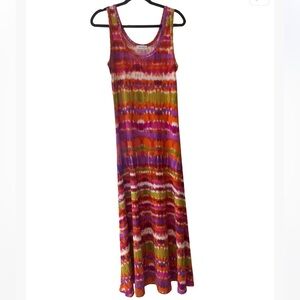 Calvin Klein tie die stretchy tank maxi dress